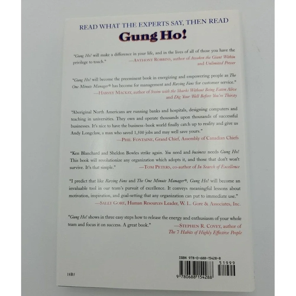 Gung Ho! Business Self Development Book By Ken Blanchard & Sheldon‎ Bowles